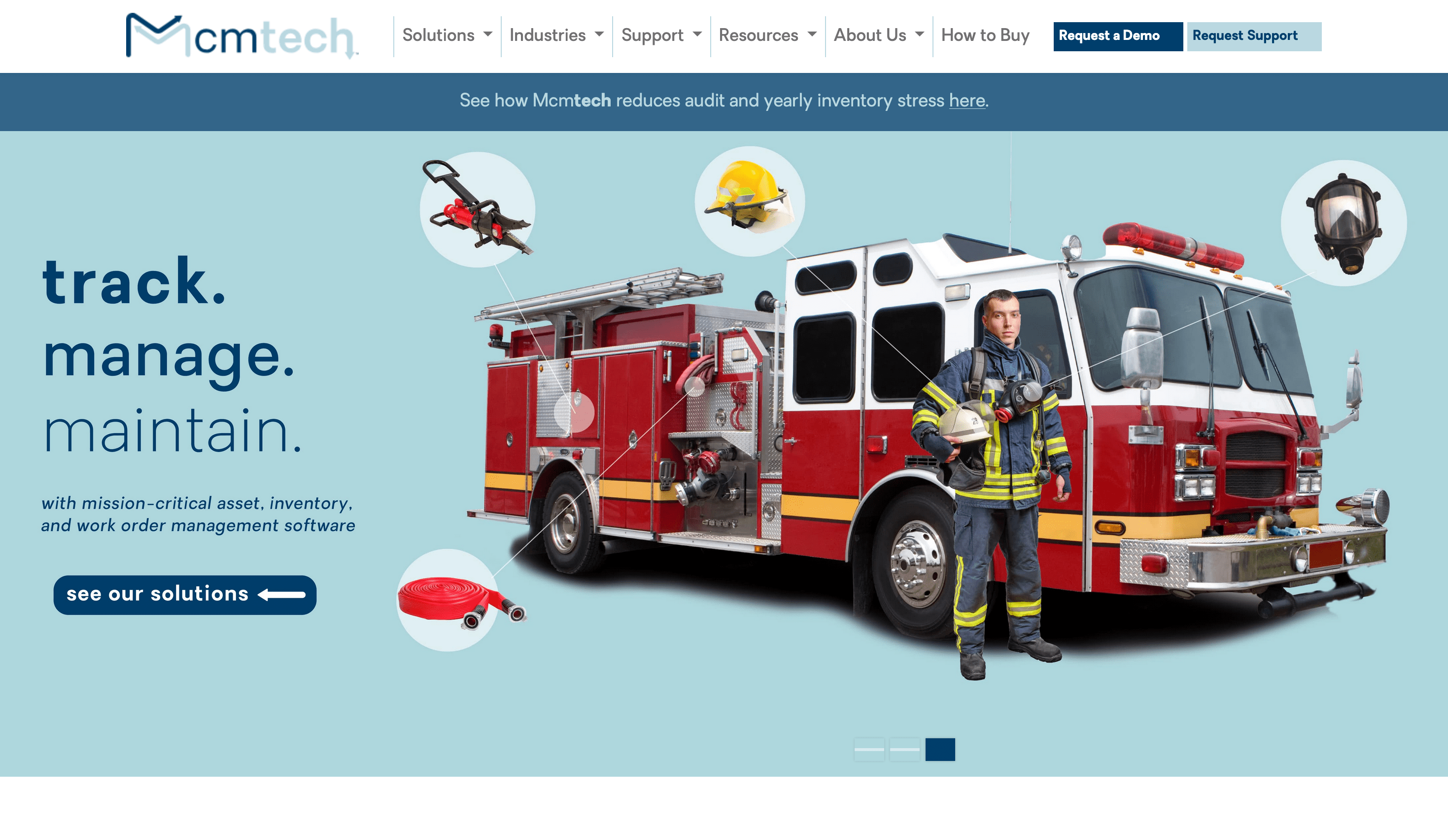 Screenshot of mcmtechnology.com website